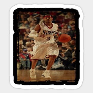 Allen Iverson Sixers Vintage Sticker